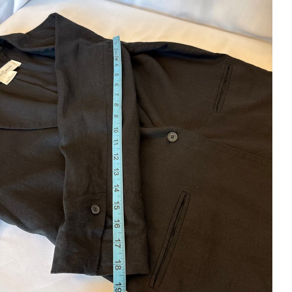 Treasure & Bond Linen Blend Boyfriend Blazer Black XS + Bonus Necklace Career - Picture 4 of 9